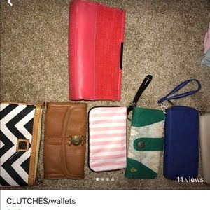 Wallets and 1 clutch